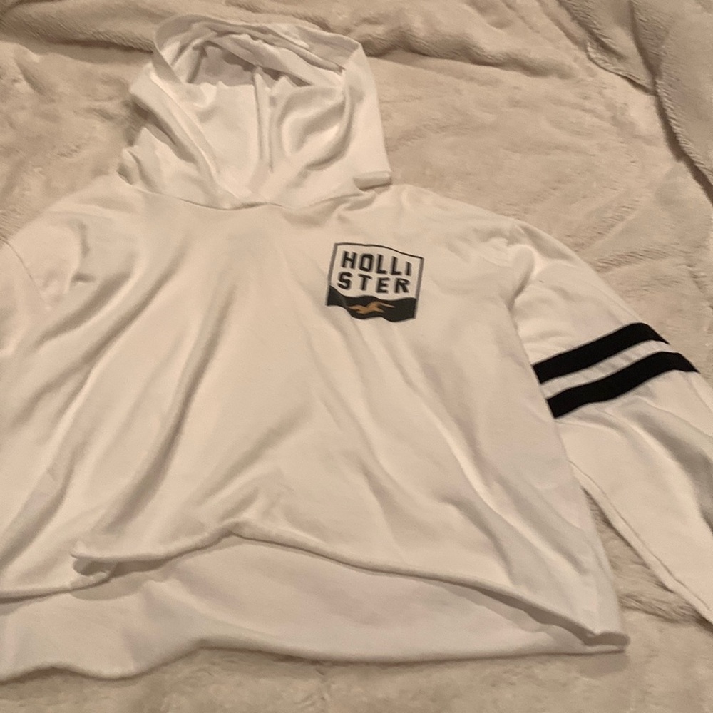 Long sleeve crop top hoodie